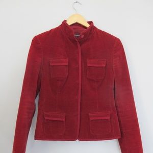 Lush Red Corduroy Tahari Blazer